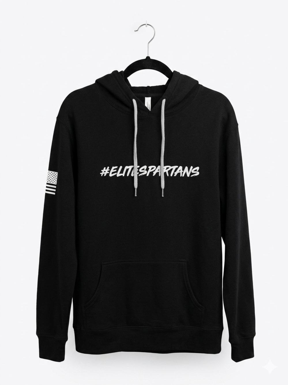 #ELITESPARTANS Black Pullover Hoodie